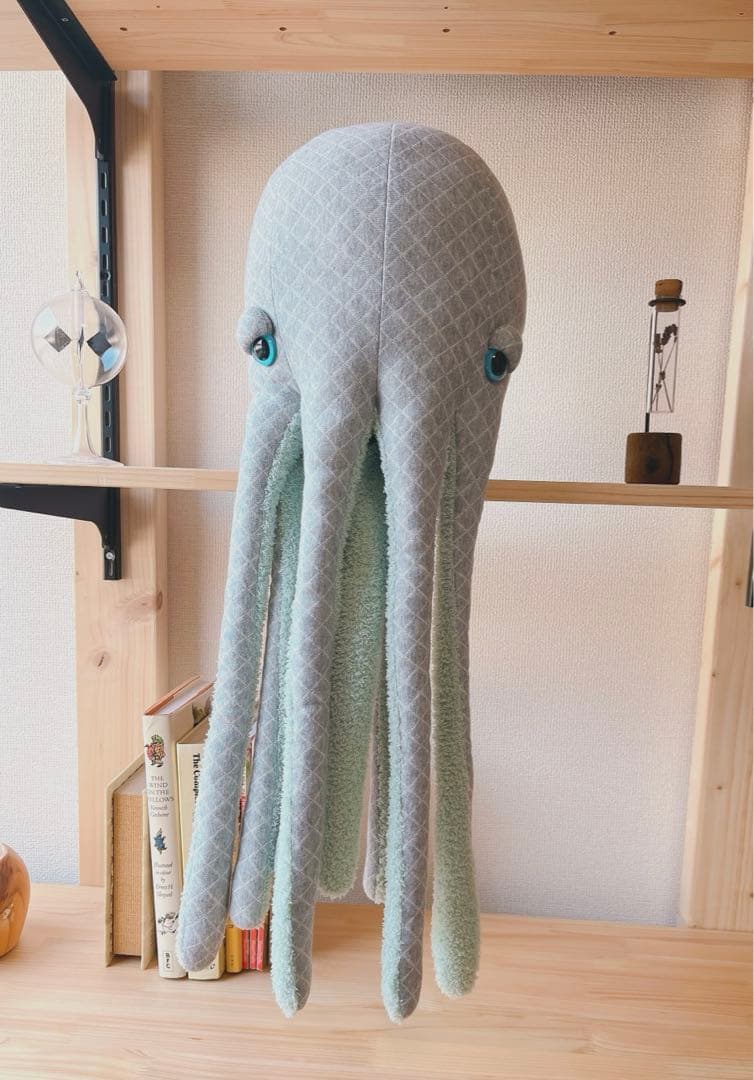 おねむのタコくんJr.(キルトグレー×ミントグリーン)