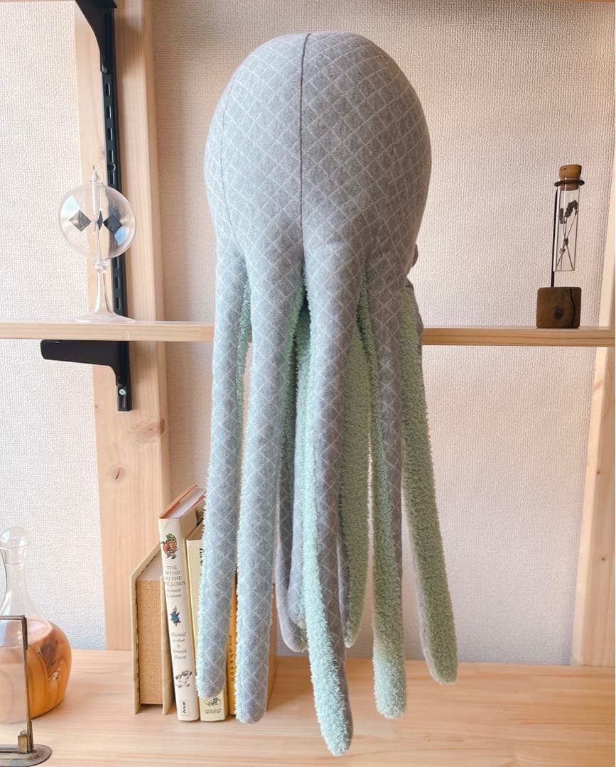 おねむのタコくんJr.(キルトグレー×ミントグリーン)