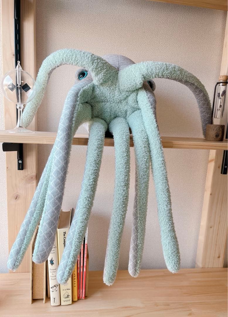 おねむのタコくんJr.(キルトグレー×ミントグリーン)