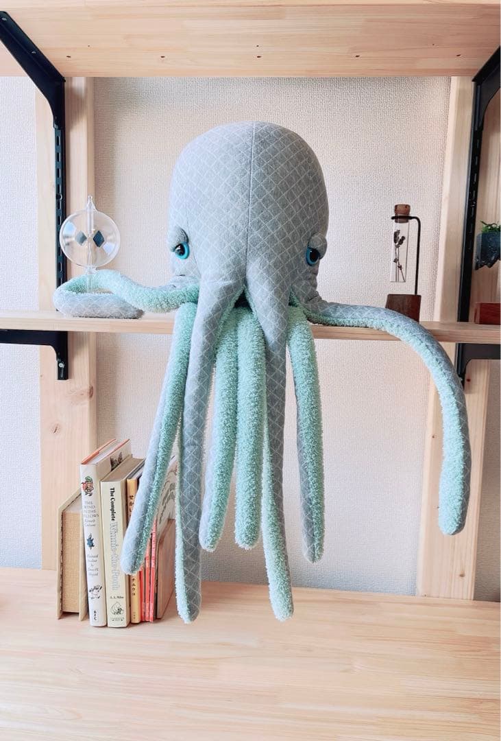 おねむのタコくんJr.(キルトグレー×ミントグリーン)