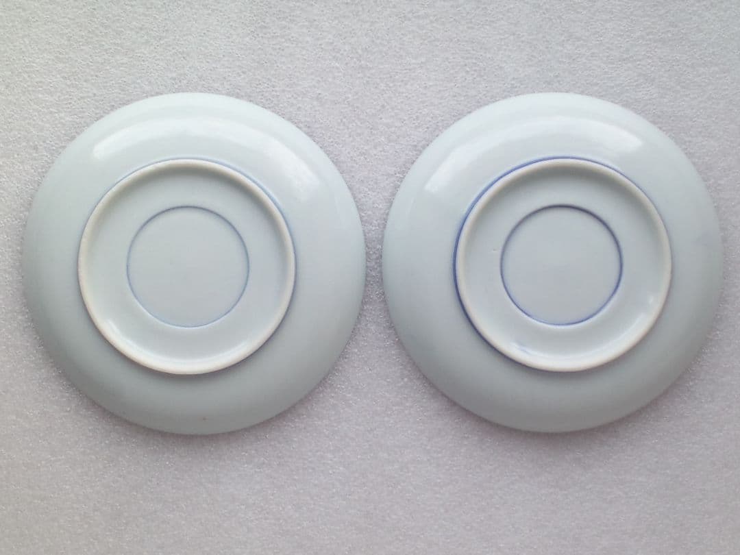 大値下げ●図変わり時代皿●瀬戸焼吹墨印判富士帆船絵図小皿５枚組●保管品未使用