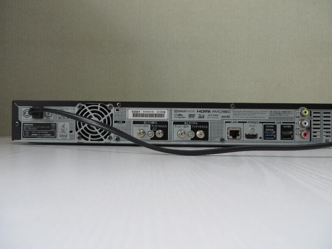 東芝ブルーレイレコーダー　DBR-M4008 2018年製 　完動美品