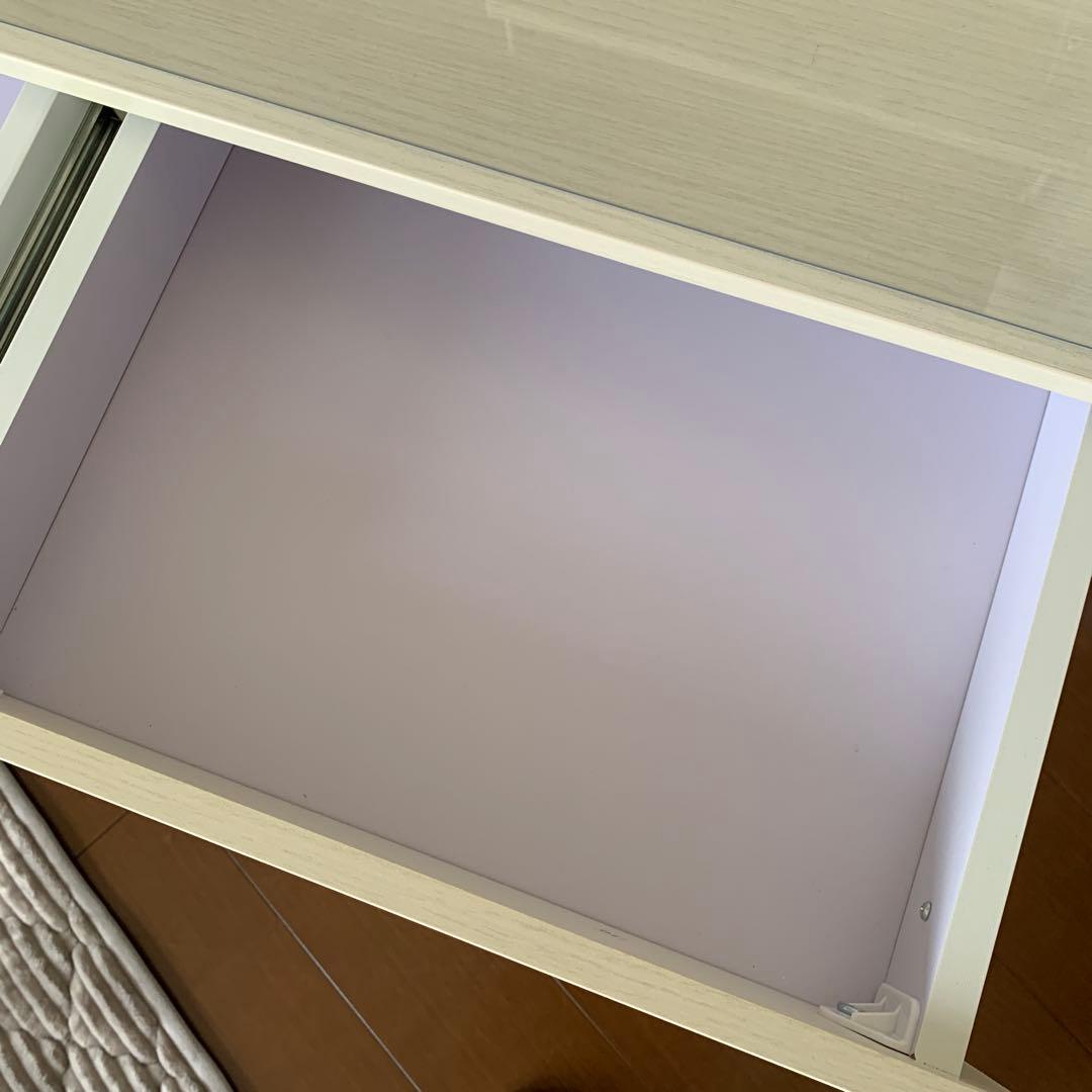 【完成品】ニトリ　省スペースデスク　ホワイトウォッシュ