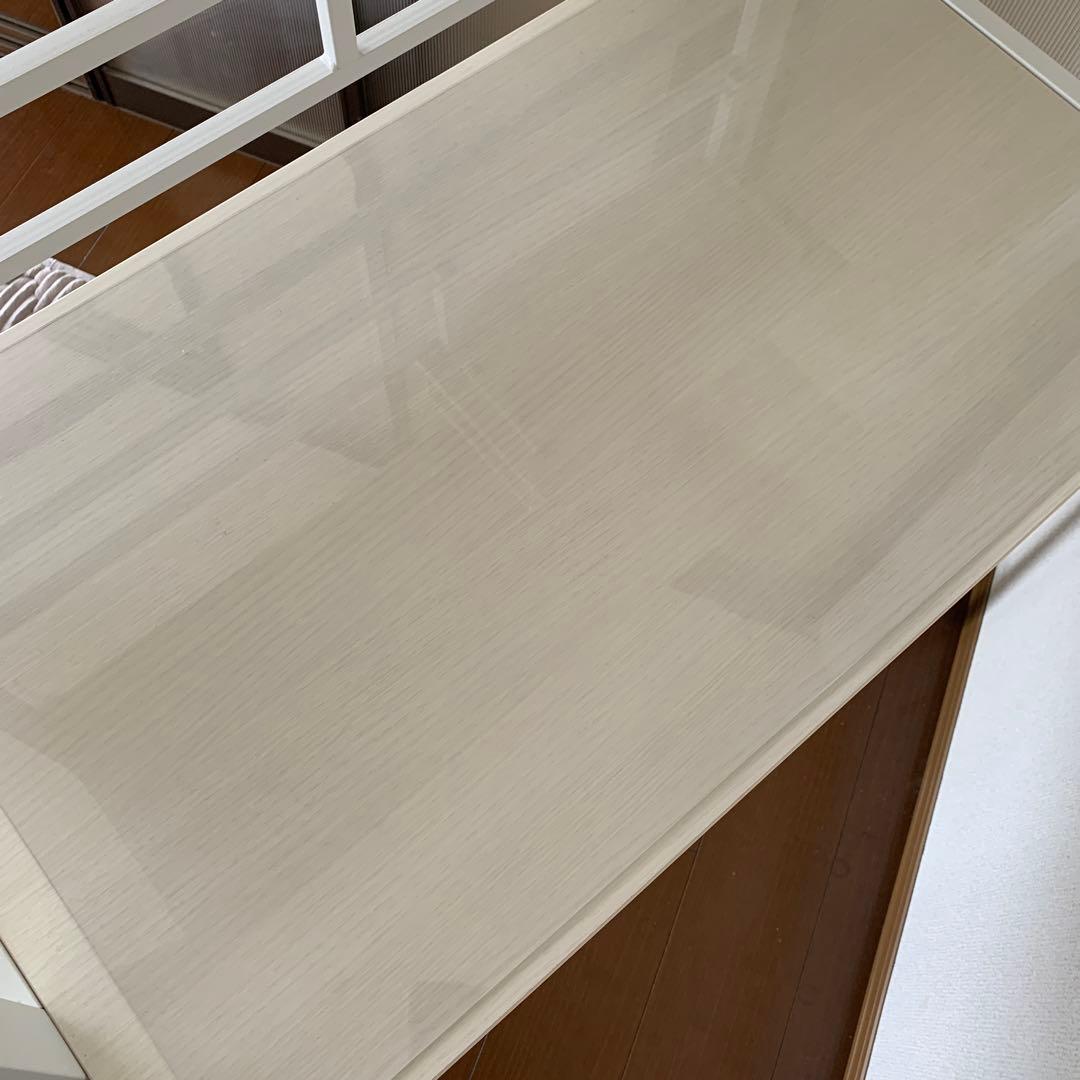 【完成品】ニトリ　省スペースデスク　ホワイトウォッシュ