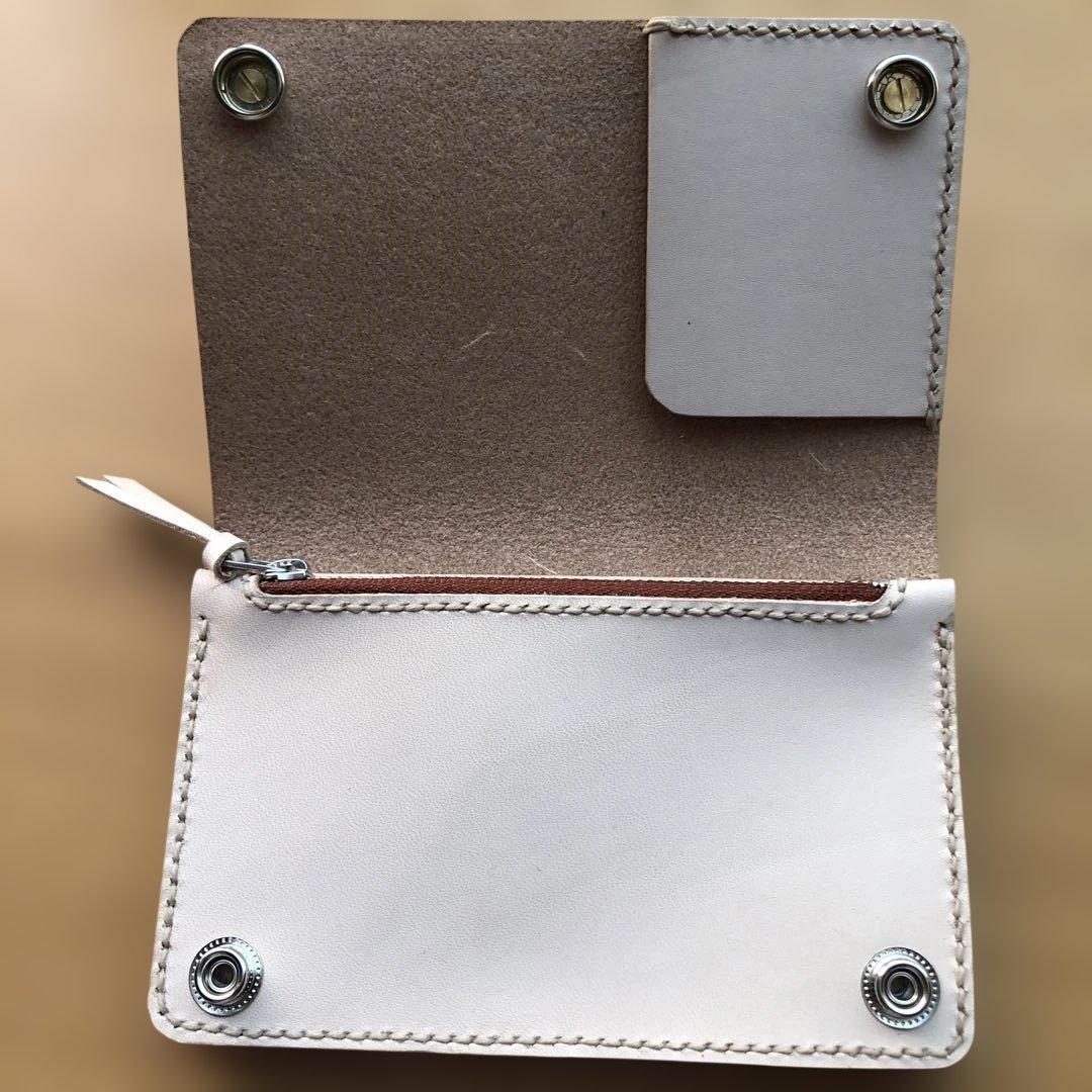 トラッカーウォレット　財布　ハンドメイド　革 ケース　レザークラフト