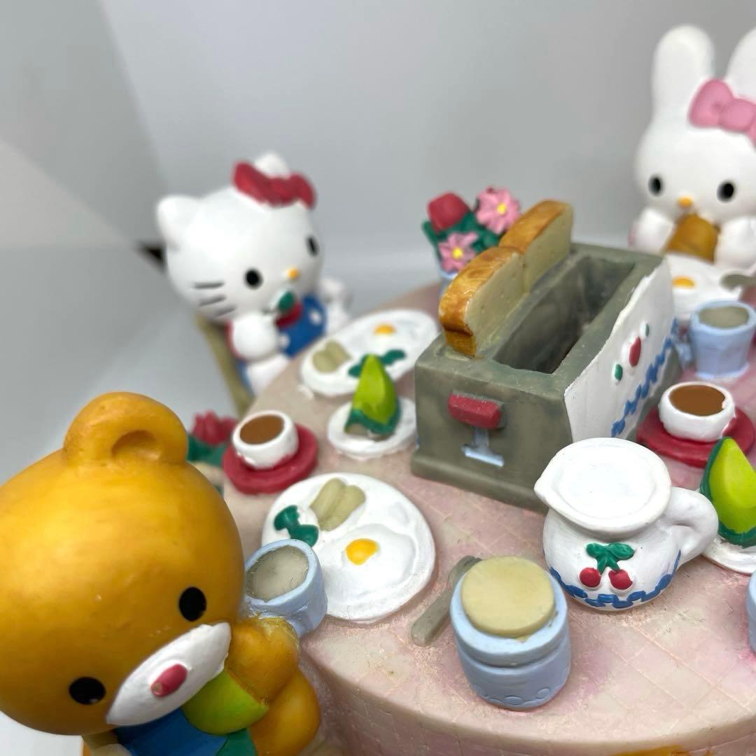 レトロ　美品　サンリオ ハローキティ みんなで朝ごはん ジオラマ風 貯金箱