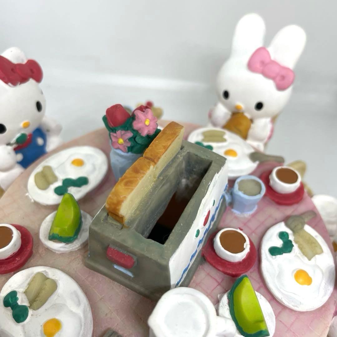 レトロ　美品　サンリオ ハローキティ みんなで朝ごはん ジオラマ風 貯金箱