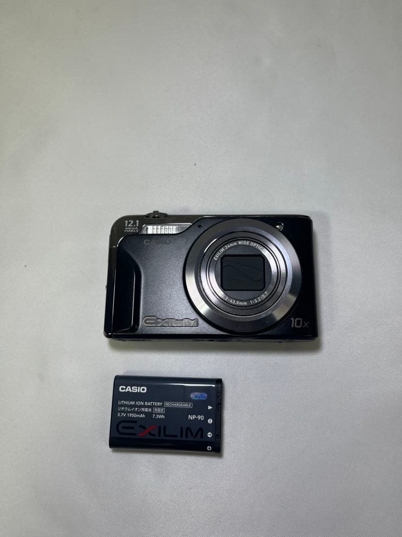 CASIO カメラ　EX-H10 バッテリー　シルバー　コンデジ　デジカメ