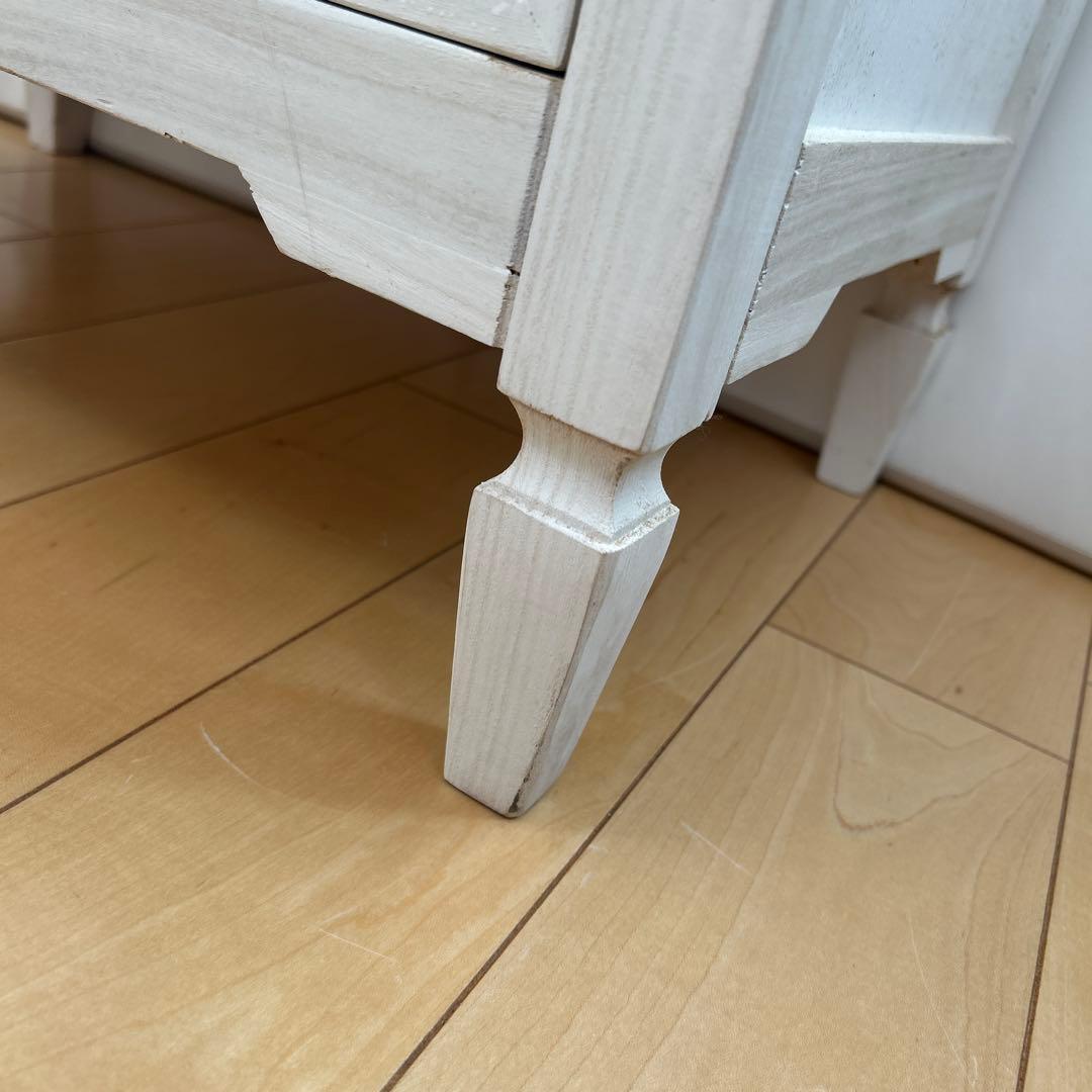 プロカントシリーズ　アンティーク調　チェスト　4段　フレンチカントリー　ホワイト