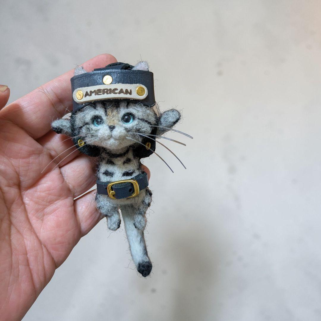 豆猫HOLDCATキーホルダー MN-06 アメショー〜特製豆猫トレカ付き