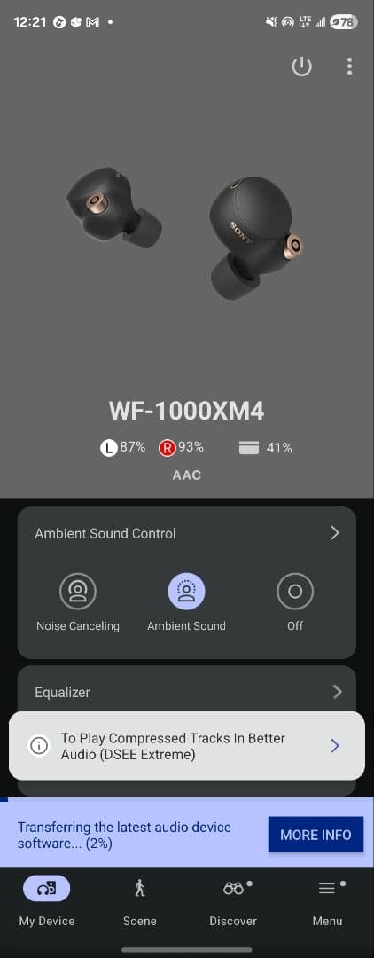 Sony WF-1000XM4 (ブラック)