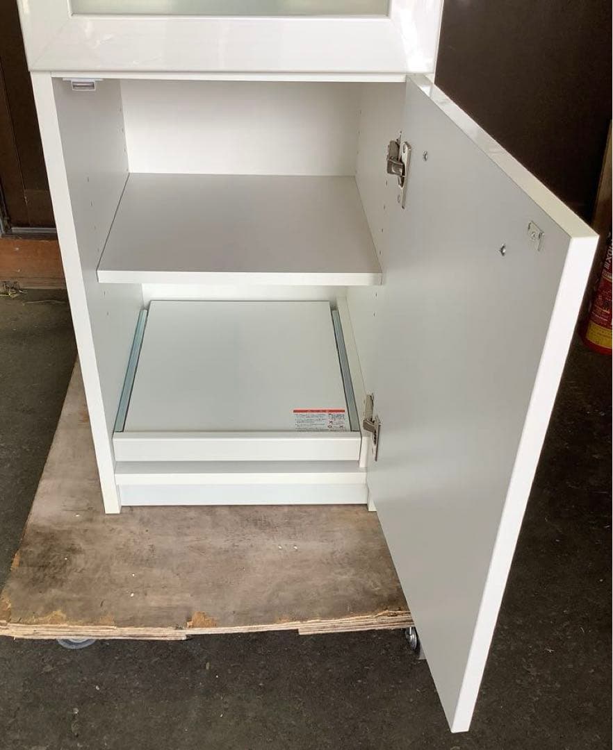 あさり スキマ収納 スリム食器棚 幅40cm スライド棚付き（★）