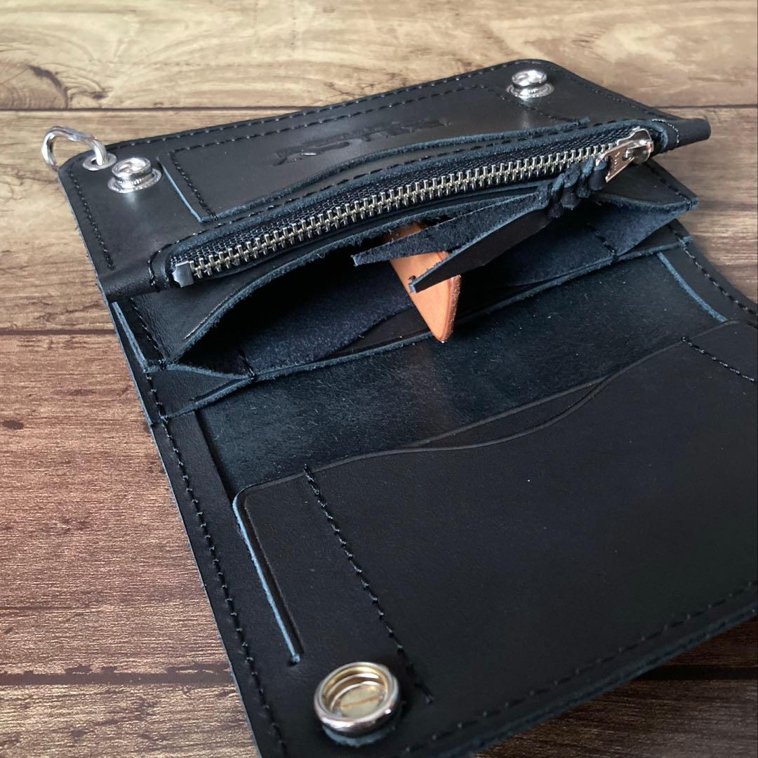 【お札を折らずに収納】ミドルトラッカーウォレット アポロコンチョ【受注生産】