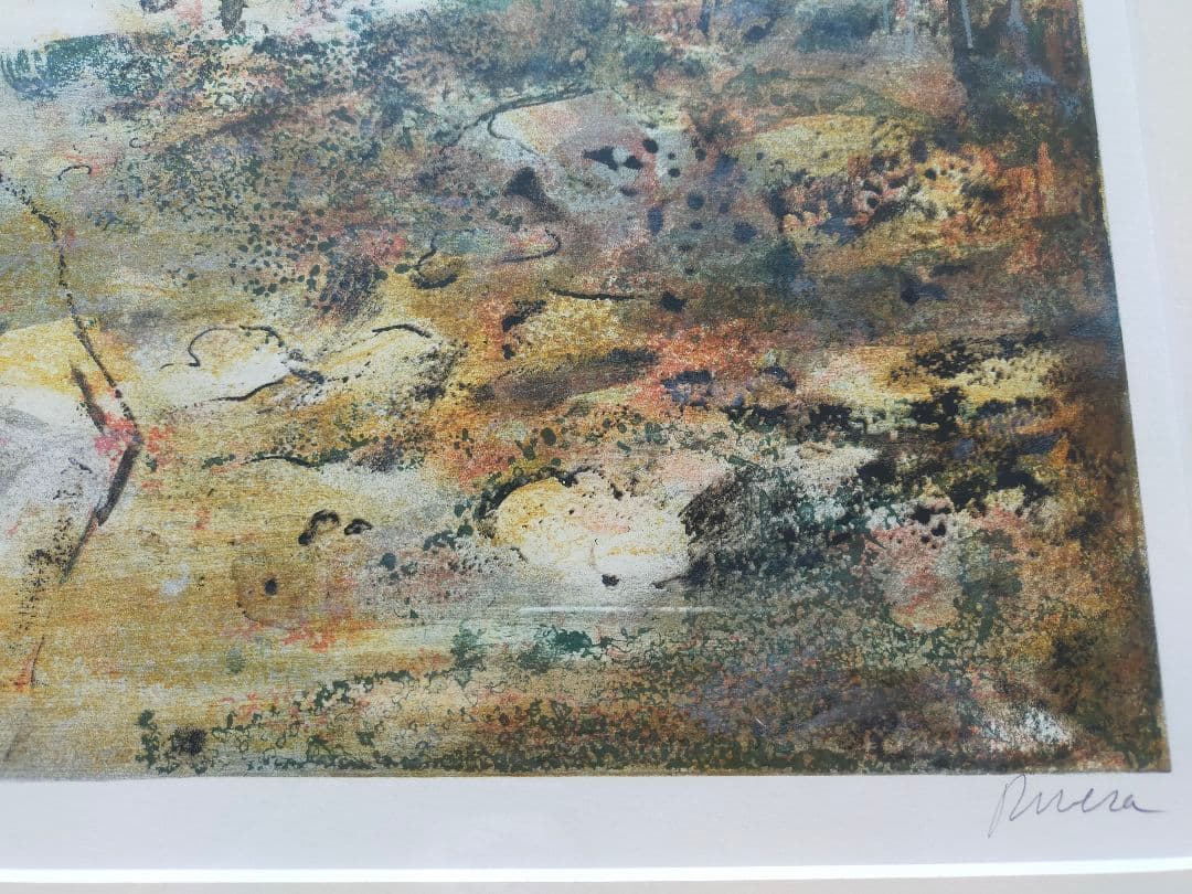 【限定250部・直筆サイン】アントニオ・リベラ 冬景色 リトグラフ 大型作品額装