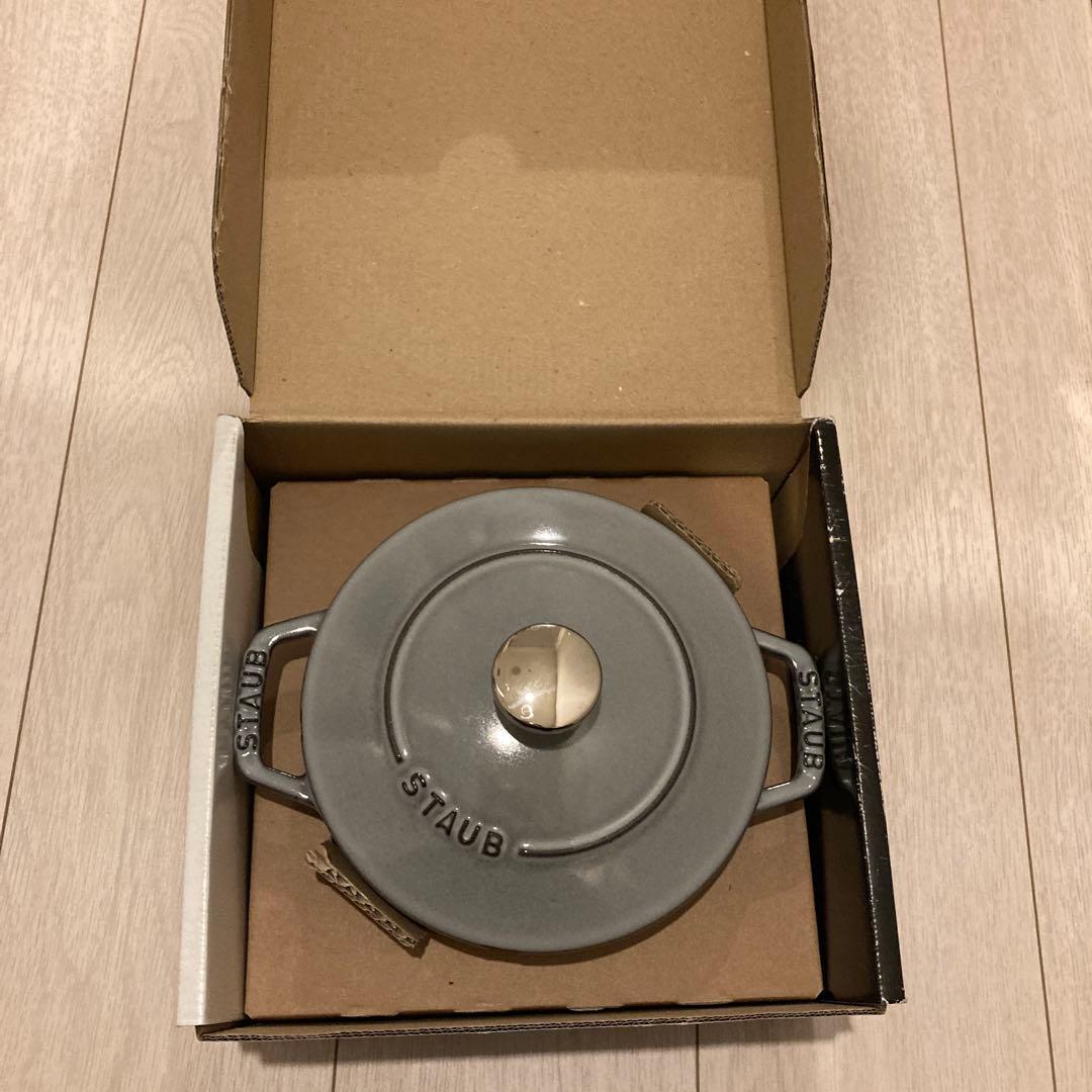 箱付き　STAUB 鋳鉄 WANABE S グレー 16cm 1.1リットル