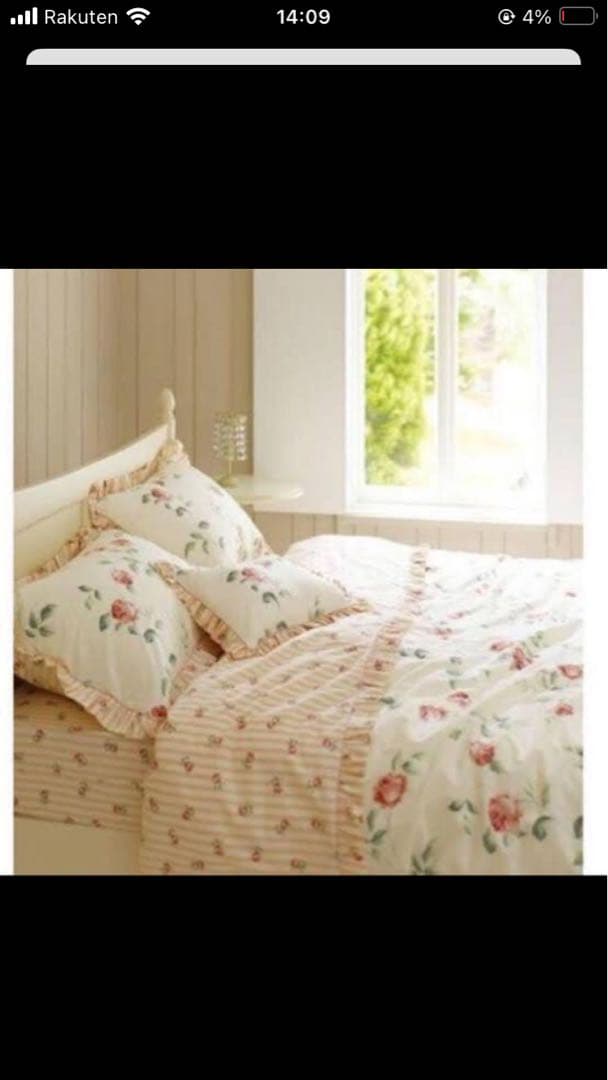 ローラアシュレイ　掛け布団カバー　ヘーゼルウッド　チョークピンク　ベッドカバー