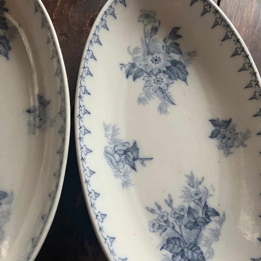 フランスアンティーク サルグミンヌ Flore ラヴィエ皿　ラヴィエセット