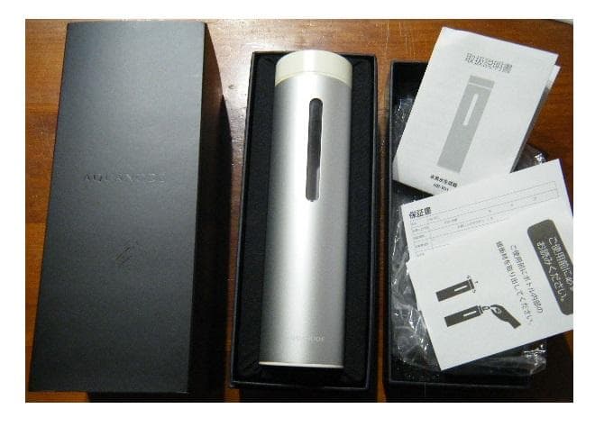 cado 水素水生成器 (AQUANODE)水素水ハンディボトル シルバー