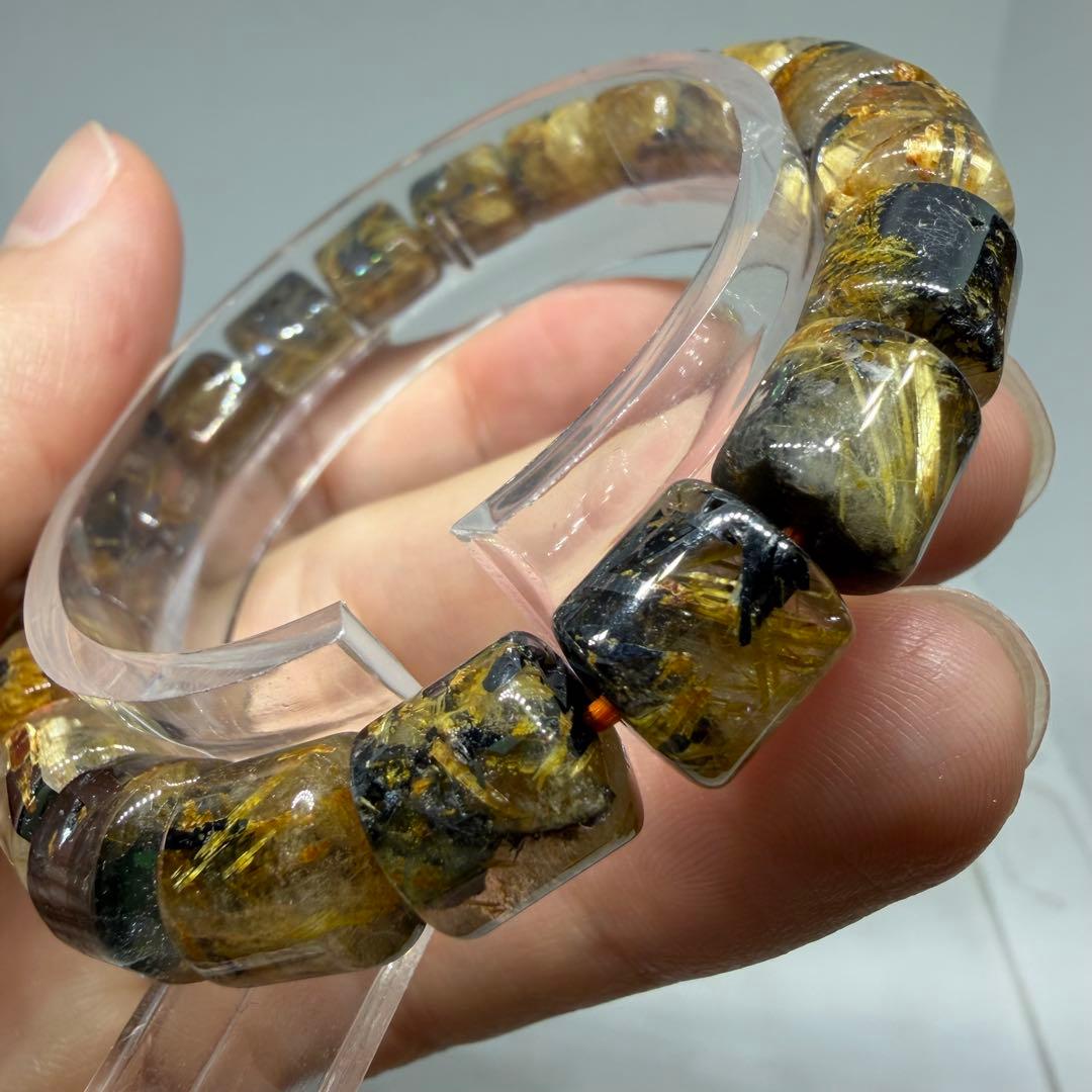 ●太陽放射 ゴールド タイチン ルチル クォーツ usn 勝負運　030●