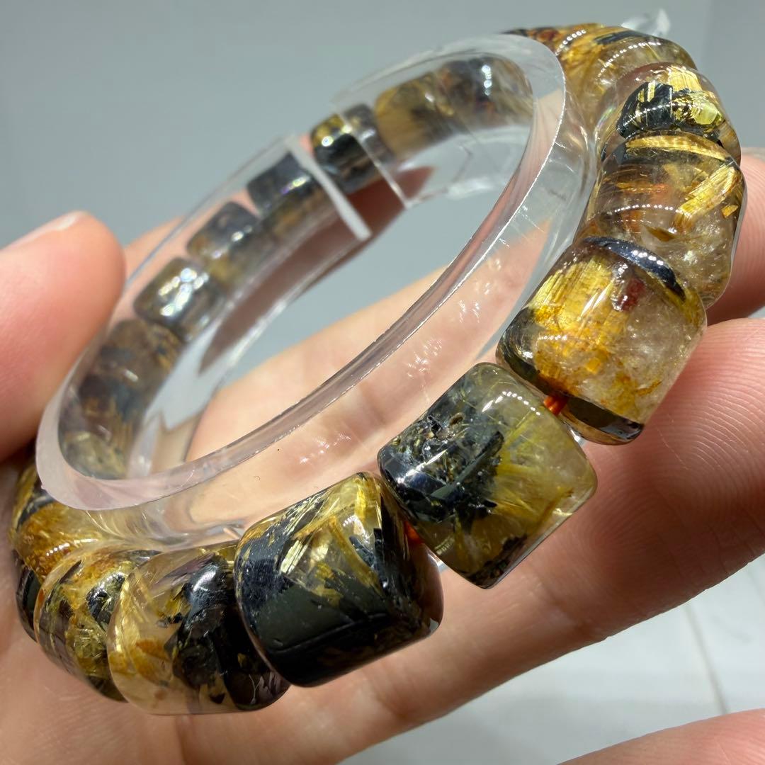 ●太陽放射 ゴールド タイチン ルチル クォーツ usn 勝負運　030●