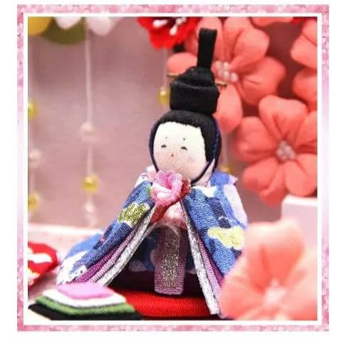 雛人形 お雛様 5人飾り初節句 ちりめん コンパクト