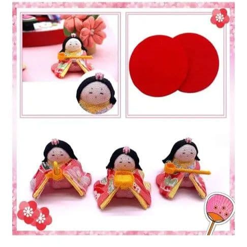 雛人形 お雛様 5人飾り初節句 ちりめん コンパクト