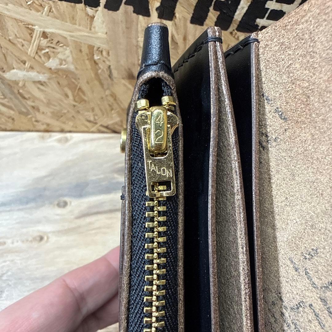 ホーウィン社 クロムエクセル 180 トラッカーウォレット タロンジッパー 茶芯