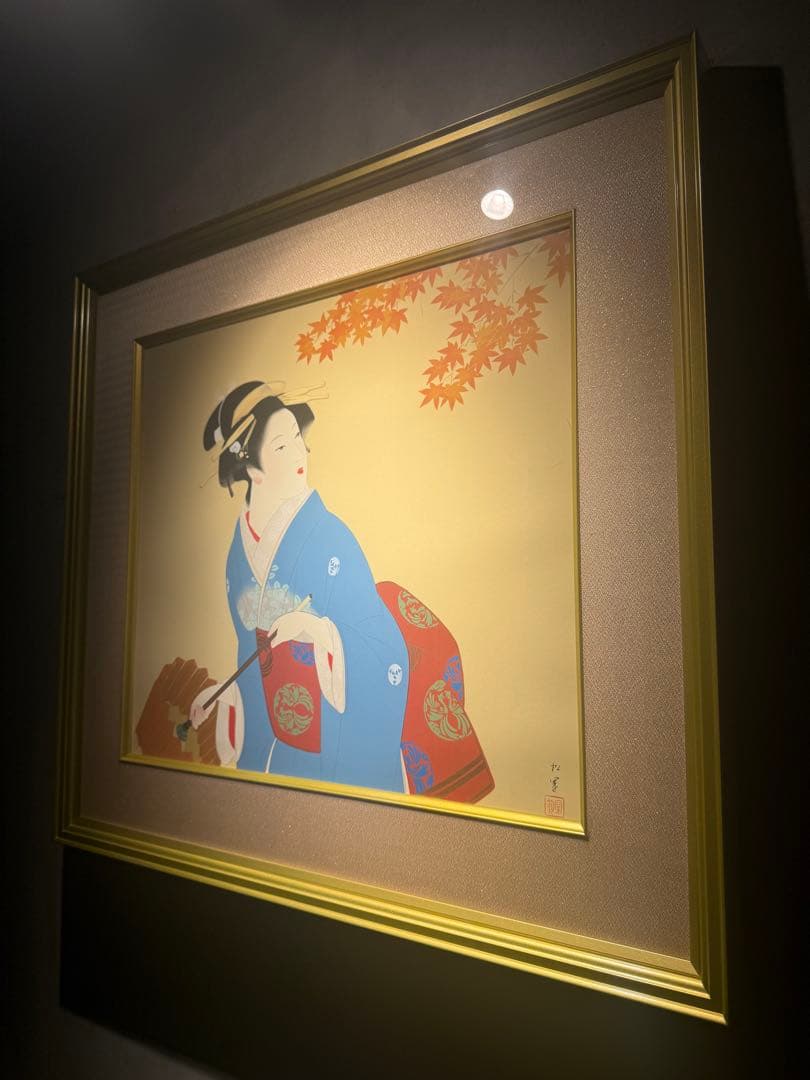 上村松園【しぐれ】京美術院シルクスクリーン380限定