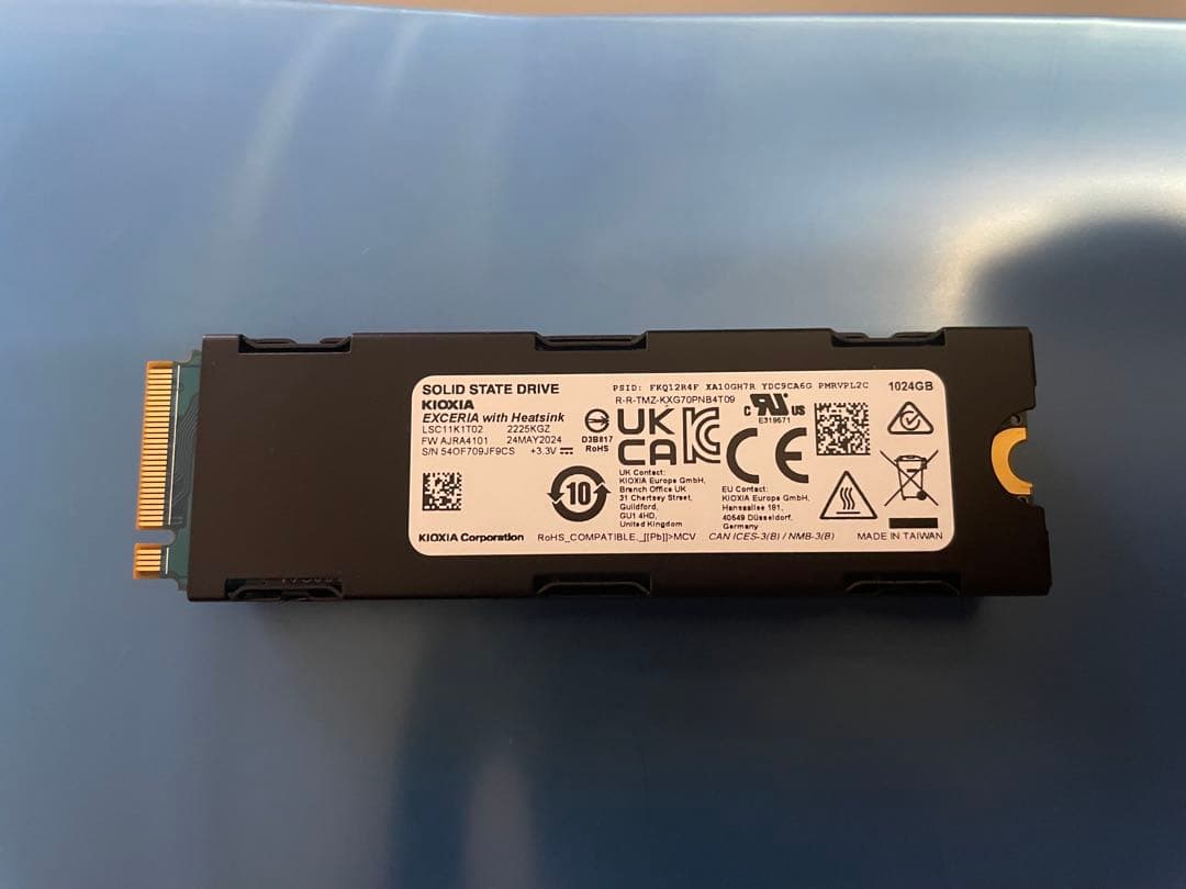 KIOXIAキオクシア 1TB SSD 【約1ヶ月使用】【値下げ不可】