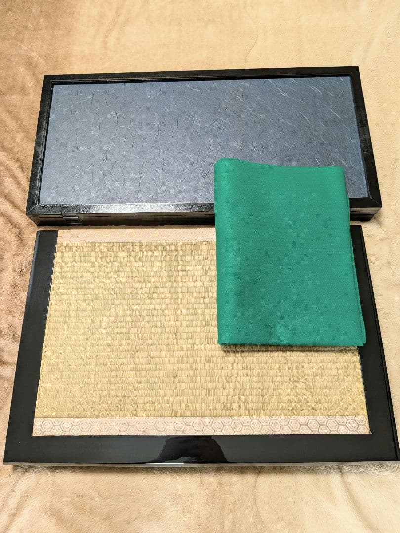 【良品】東玉謹製 五月人形用飾り台 屏風セット(毛氈付属)