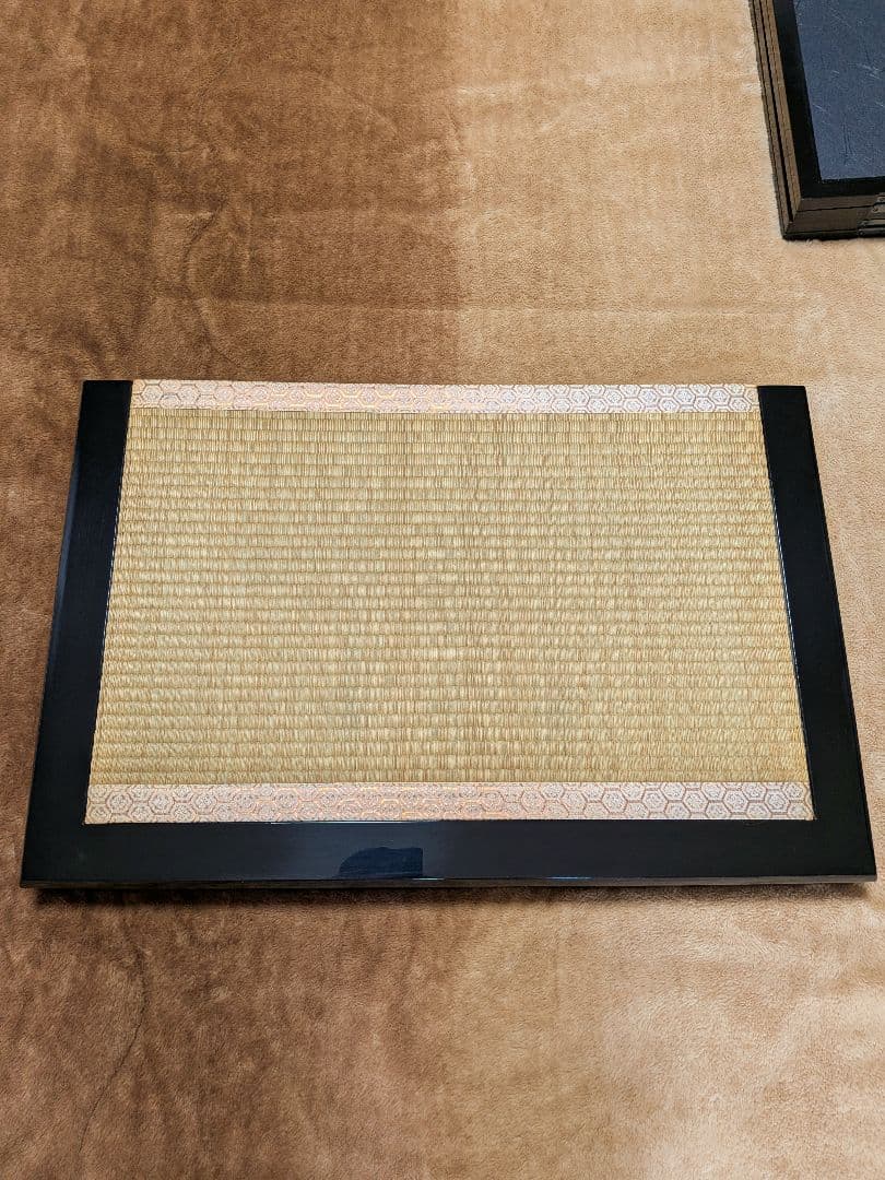 【良品】東玉謹製 五月人形用飾り台 屏風セット(毛氈付属)