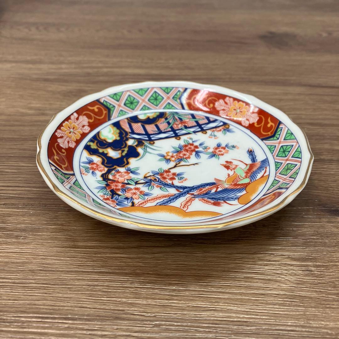 E-1 昭和レトロ 有田焼 大喜陶苑 古伊万里様式 盛皿 小皿 6点セット 金彩