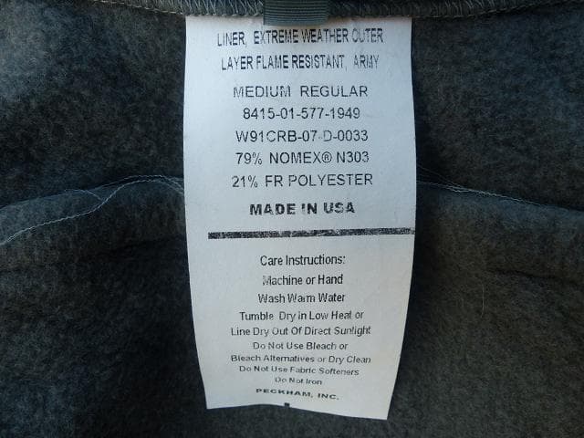 米軍実物 FR 難燃 ポーラテック フリースジャケット EWOL M-R 151