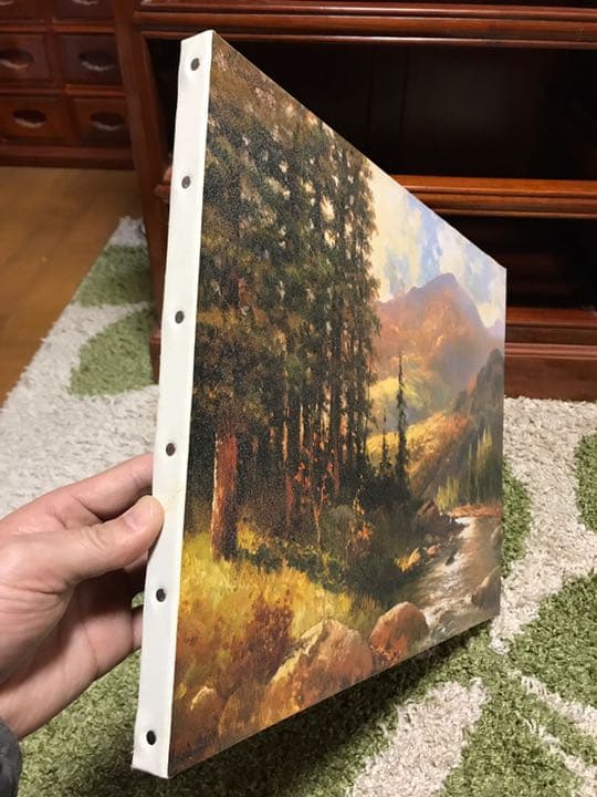 世界の名画　ロバート・ウッド作　山と川の風景