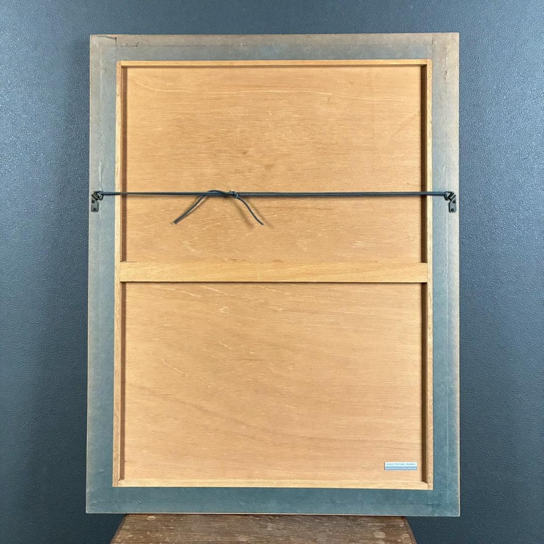 美品 アントニオ・リベラ「水辺の森」リトグラフ 直筆サイン入り 古径額 スペイン