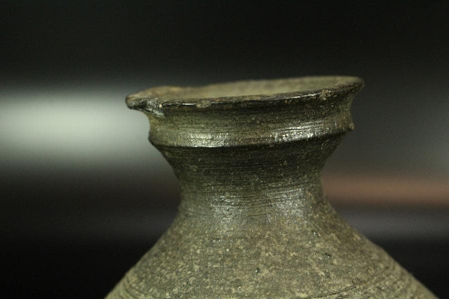 新羅 土器 櫛目 徳利 韓国 李朝(K-YC673)