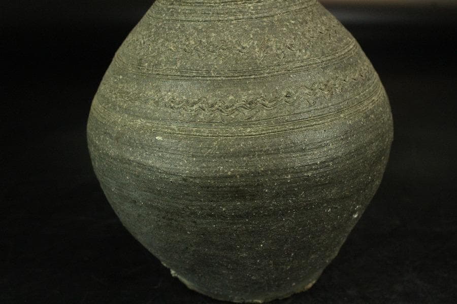 新羅 土器 櫛目 徳利 韓国 李朝(K-YC673)