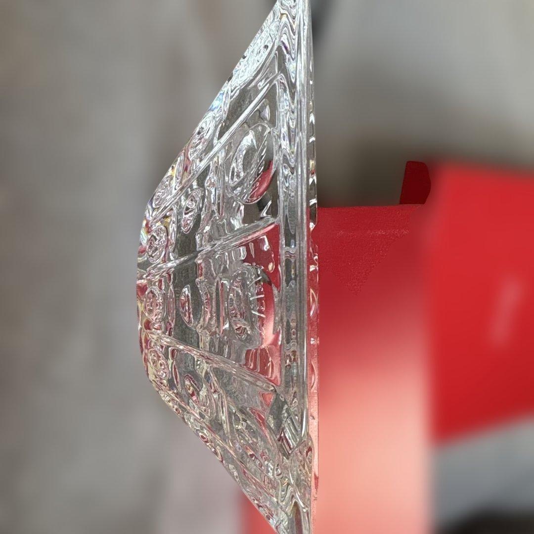 Baccarat クリスタル皿 波型デザイン 約20cm