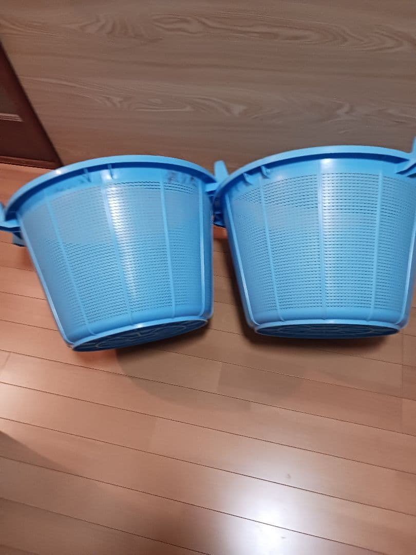 昭和レトロプラスチック特大大ザル2点取って付き