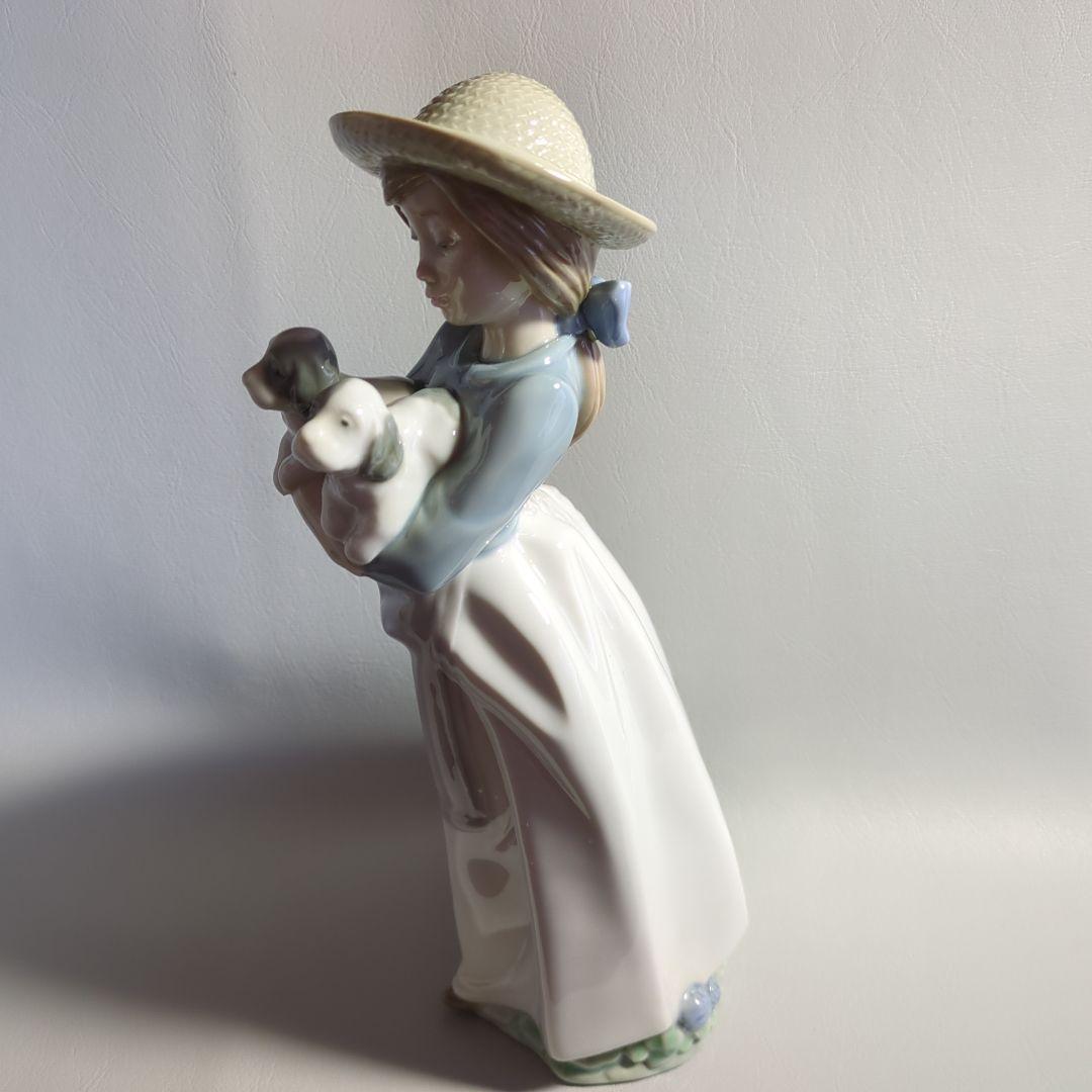 リヤドロ人形　NAO　犬と少女