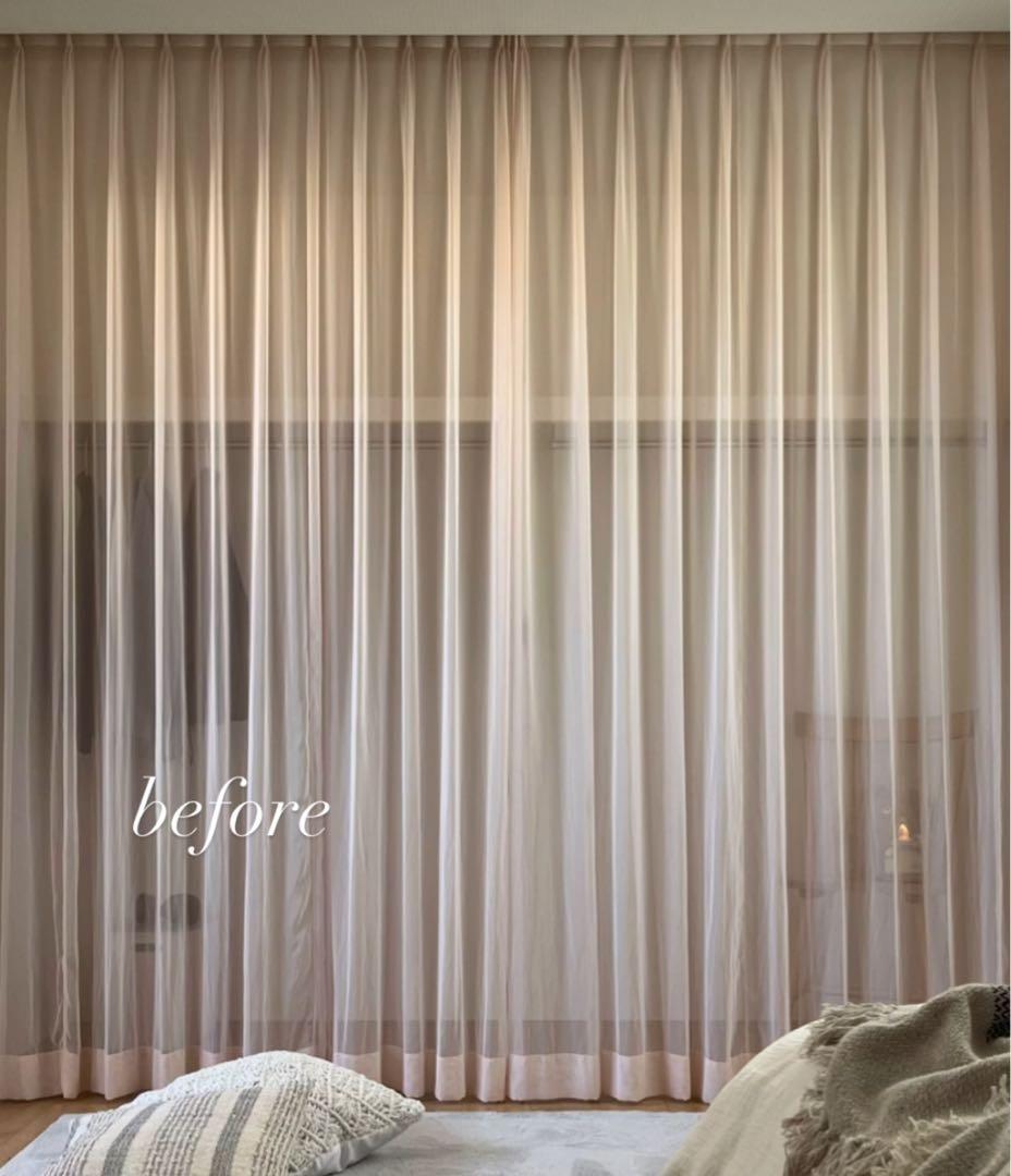 シフォン　カーテン　クローゼット間仕切り 姫 女の子 コーラル　海外　子供部屋