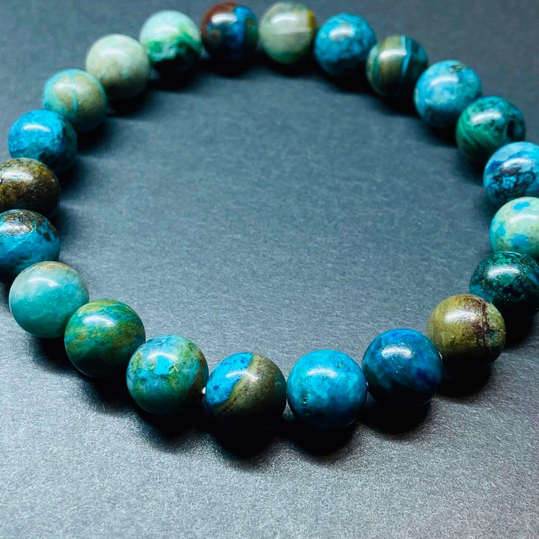 ◆守護石◆クリソコラ8㎜玉ブレス◆