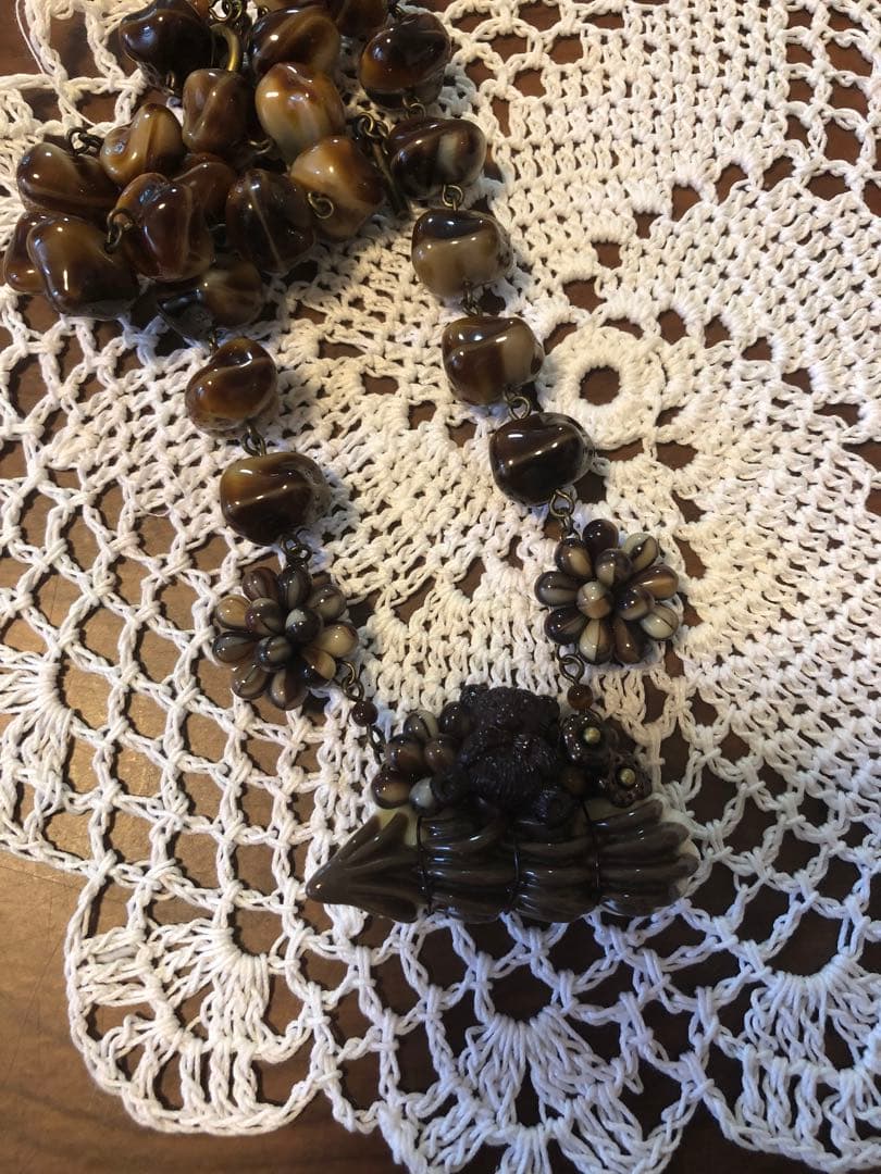 チョコホイップクリーム　くまのネックレス　カナミビジュー