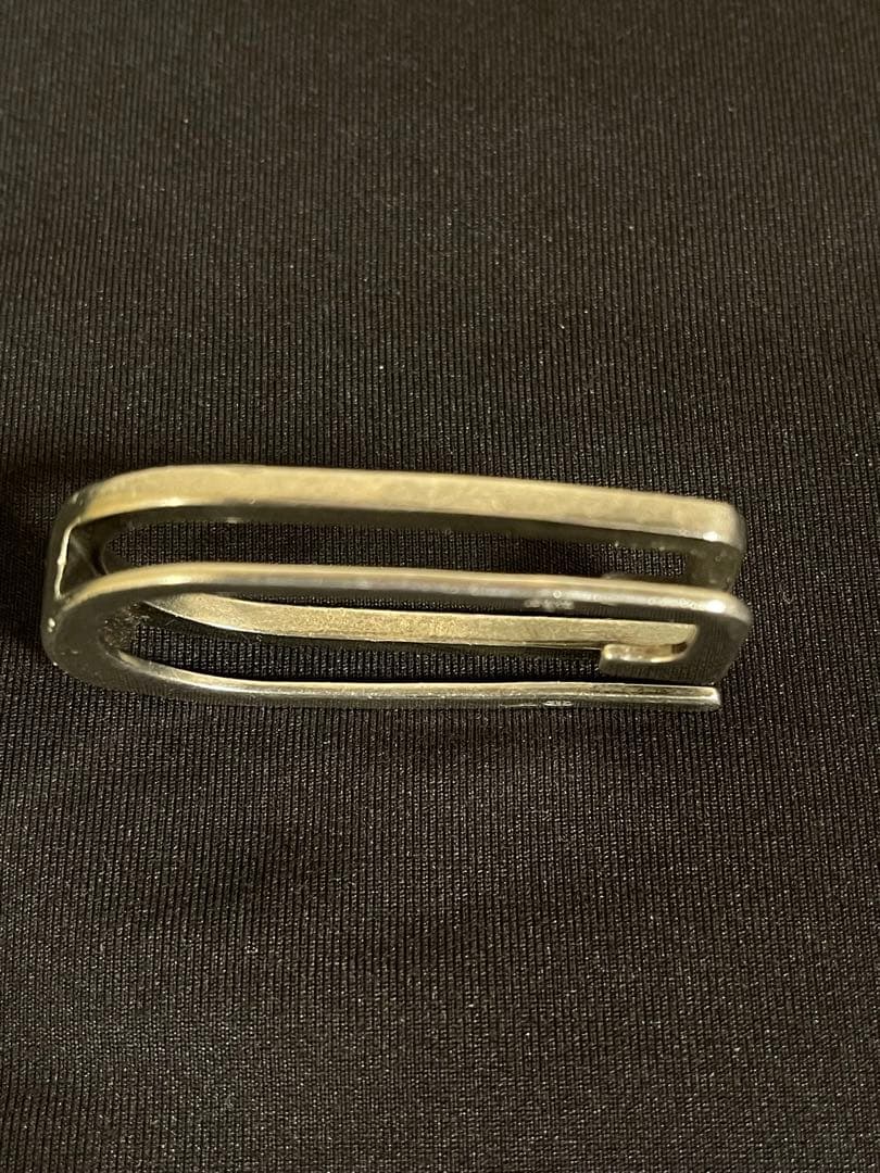 正規品グッチ マネークリップ Gモチーフシルバー925／23g 札挟み メンズ