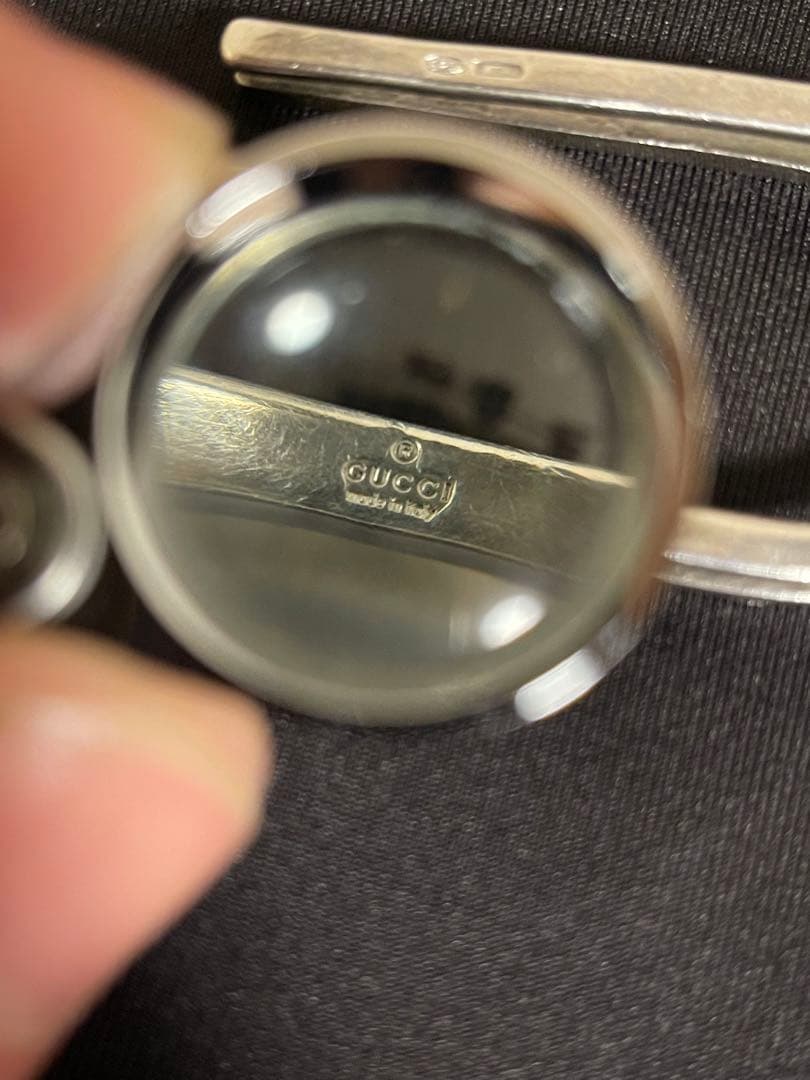 正規品グッチ マネークリップ Gモチーフシルバー925／23g 札挟み メンズ