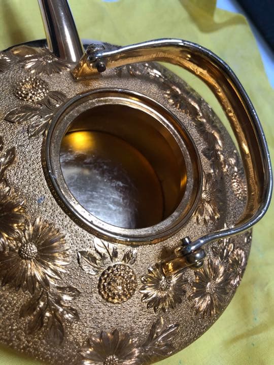 中古　寿瓶子　２４KGP　慶事用　金色酒器セット　ナガサキヤ５０周年記念品