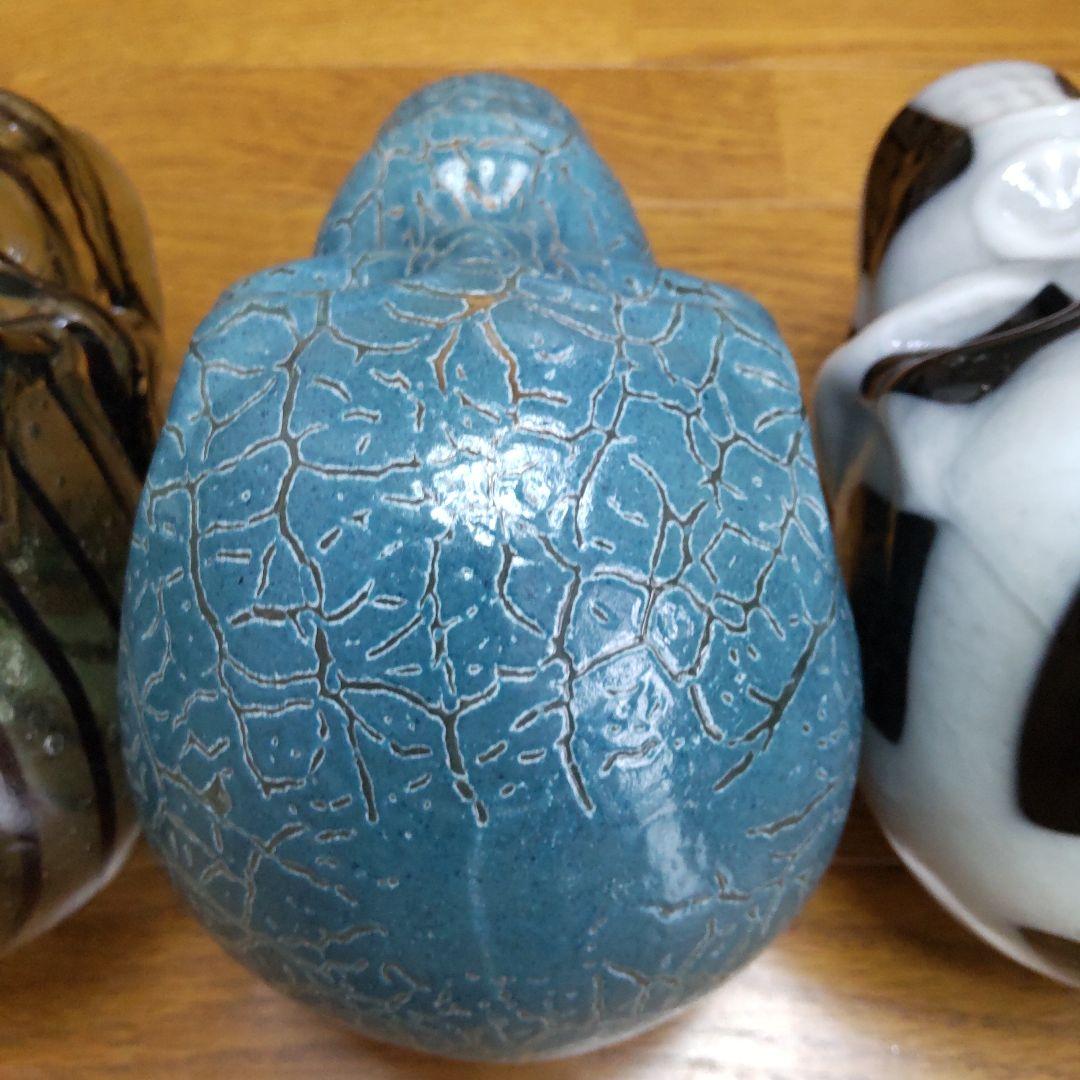 ハロウィン ドクロ 置物 ガラス製 3個セット 希少品 国内発送 入手困難