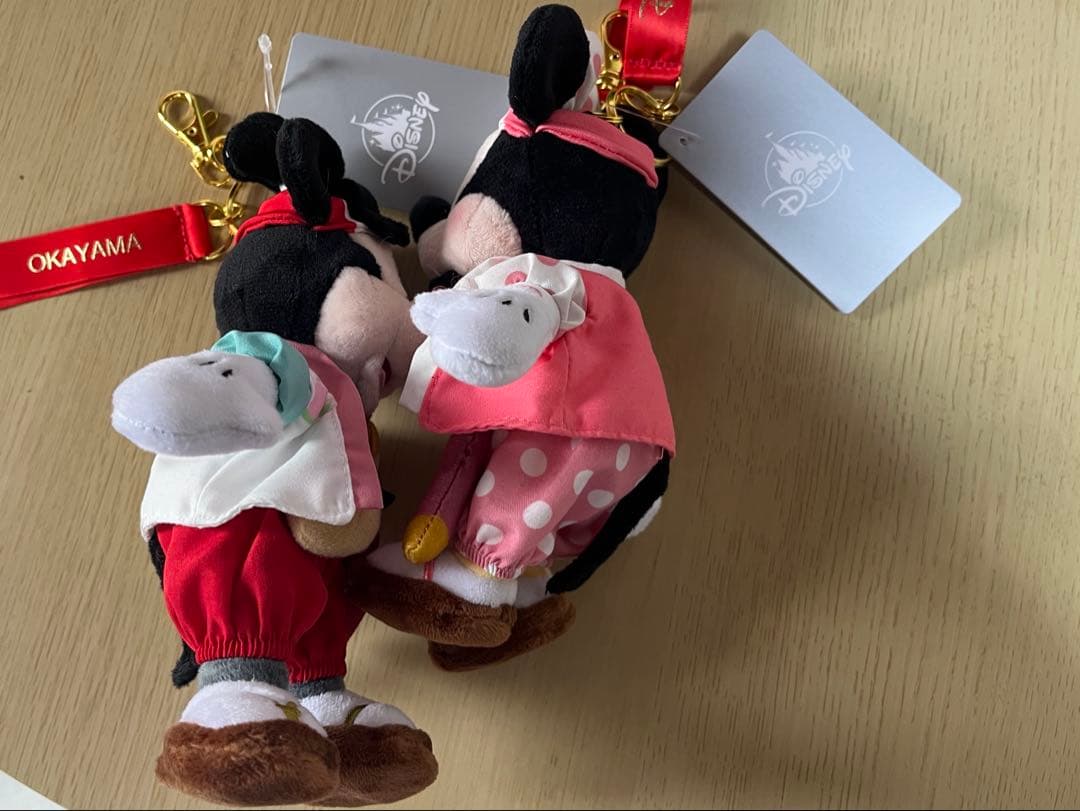 ぬいぐるみキーホルダー　桃太郎　ディズニーストア　岡山限定　ミッキー&ミニー
