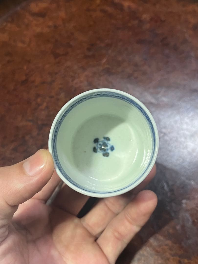 古伊万里　覗き猪口　のぞき猪口　蛸唐草　唐草　酒器　民藝　民芸　唐草　柿右衛門