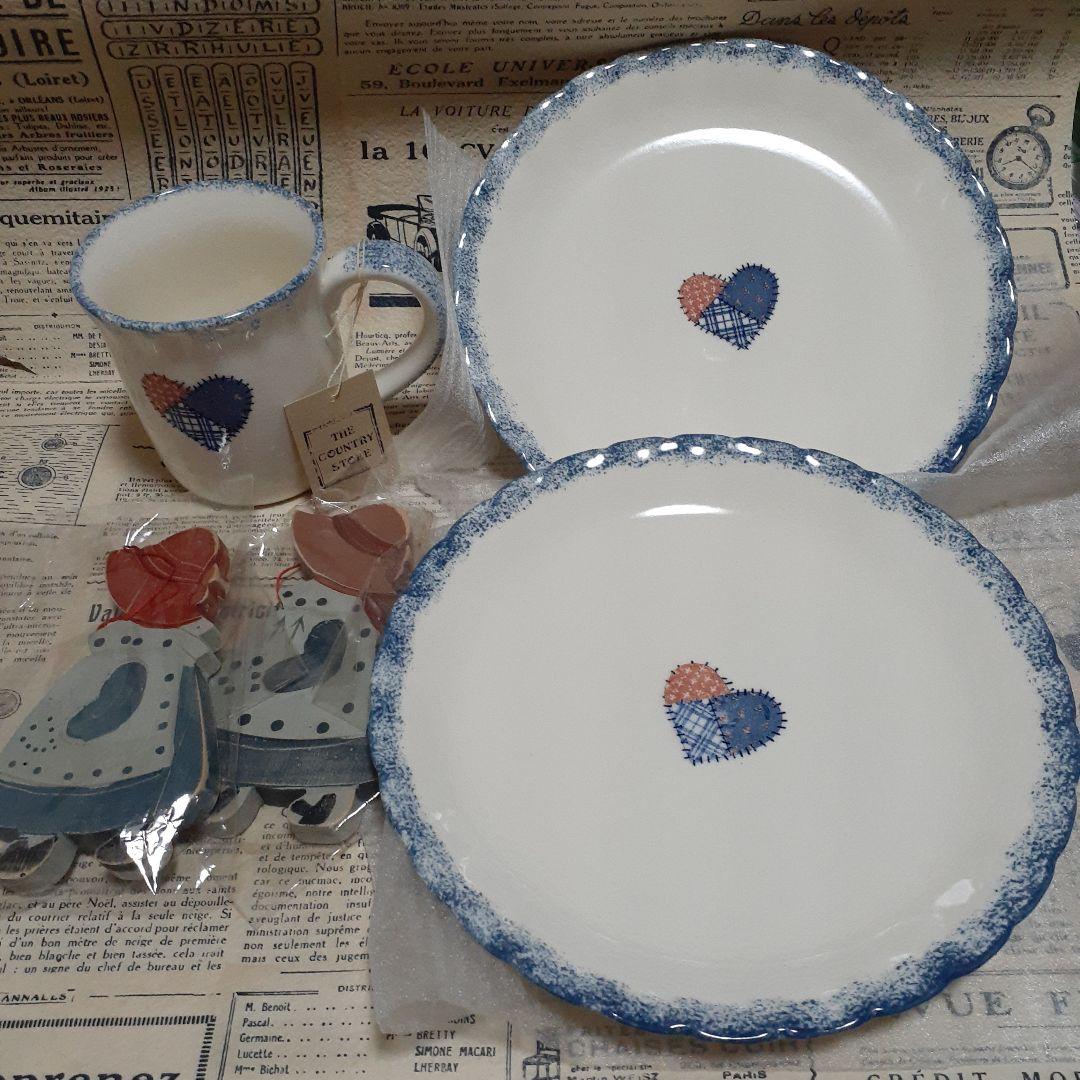 THE COUNTRY STORE 食器セット ハート模様　カントリー雑貨